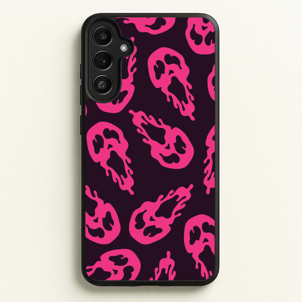 Trippy Ghost Face Pattern Galaxy A34 Case