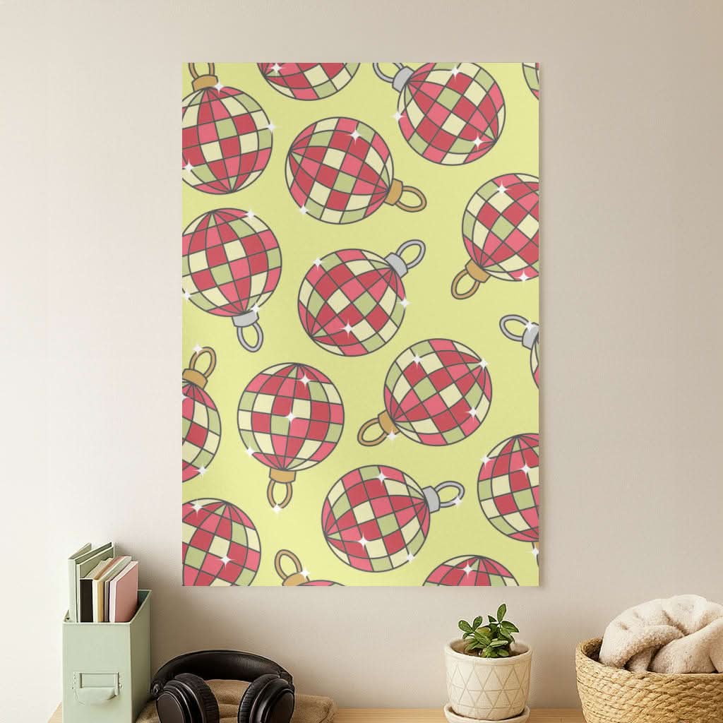 Disco Baubles Pattern Poster