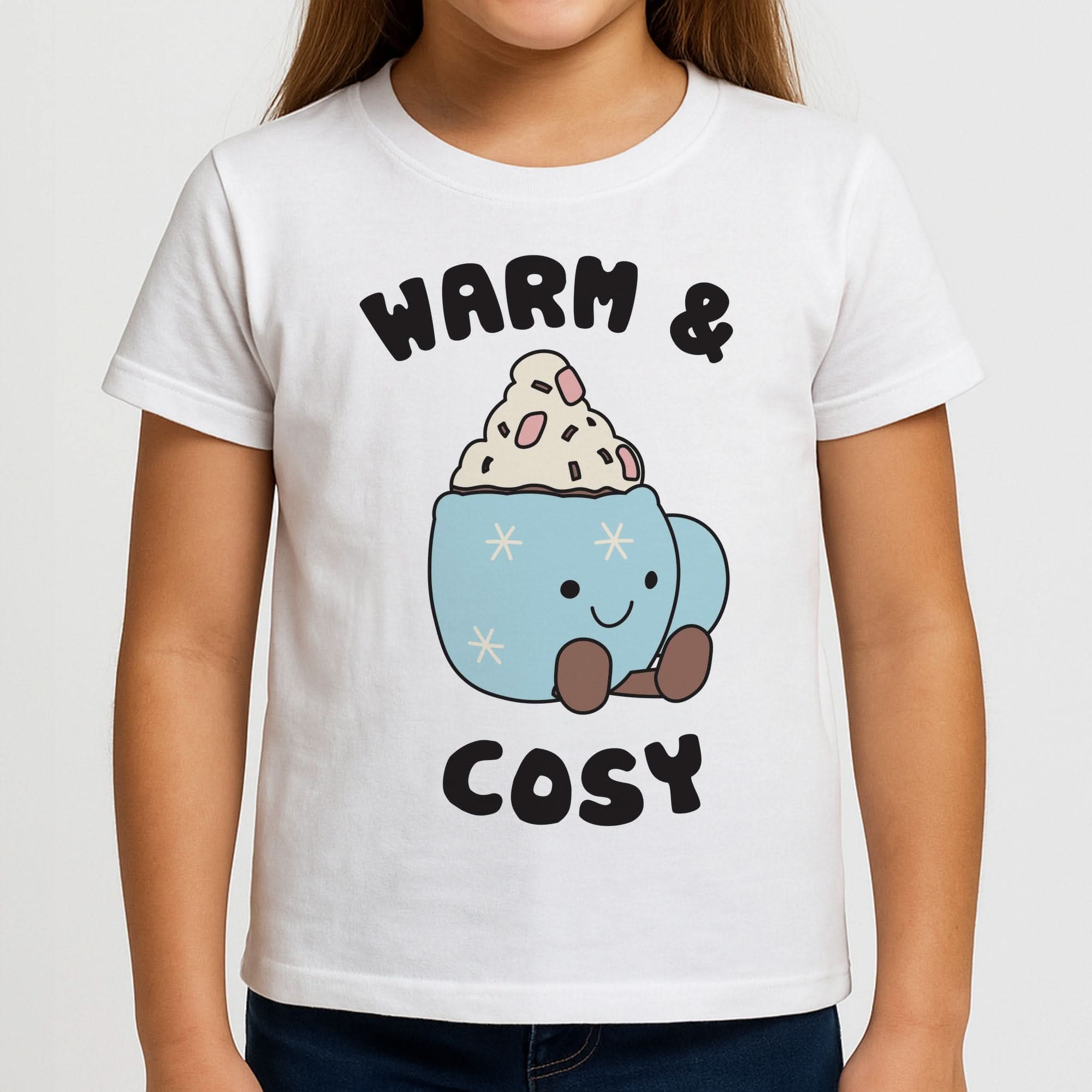 Hot Cocoa Plush Quote Girls T-Shirt