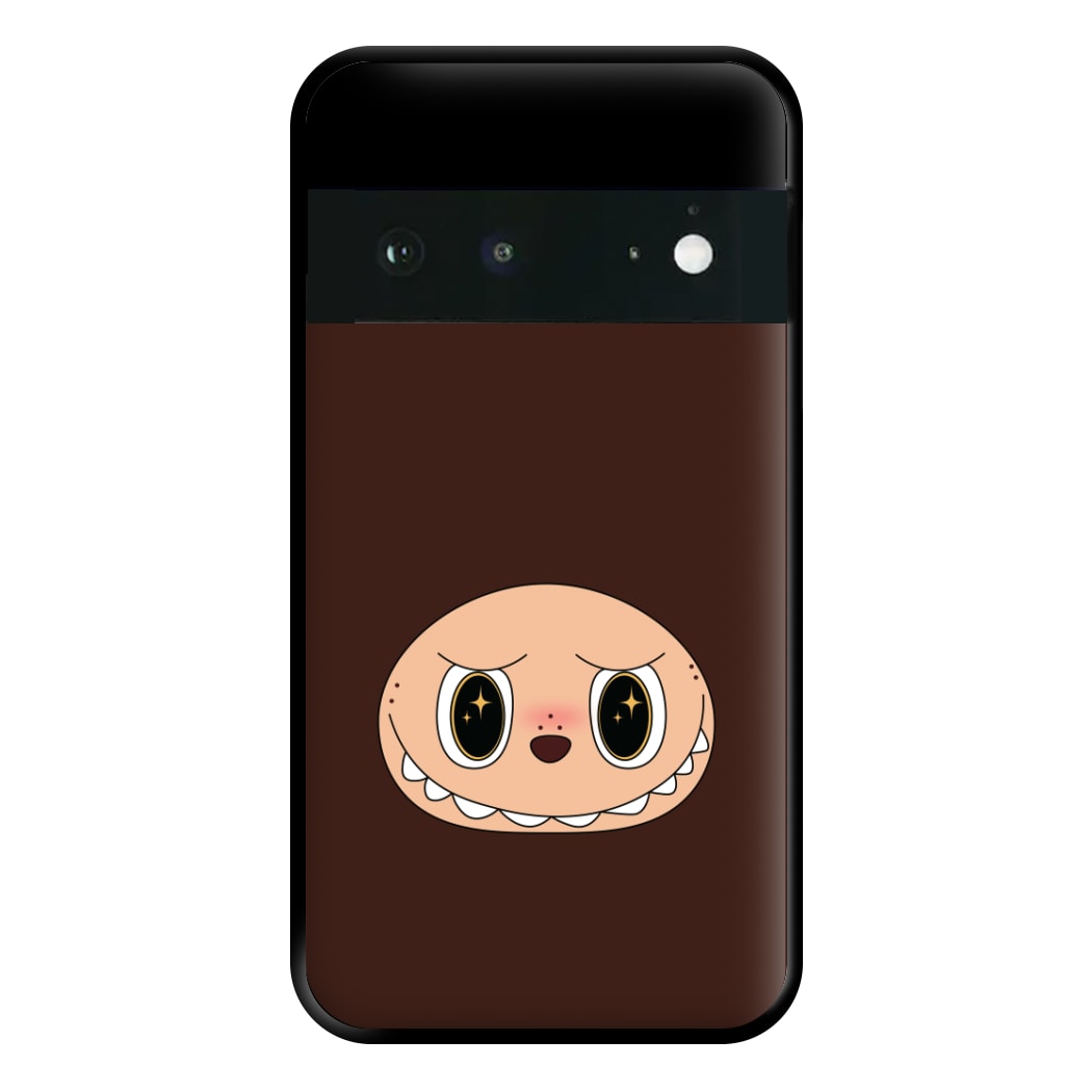 Cute Brown Monster Face Google Pixel 6a Case