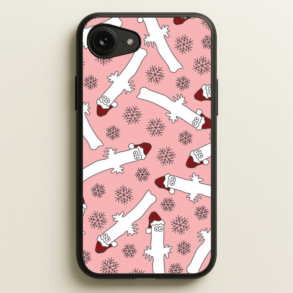 Wiggly Moom Xmas Hat Pattern iPhone 16e Case