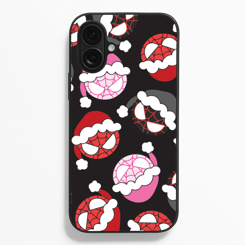 Spider Heroes Christmas Pattern iPhone 16 Plus Case