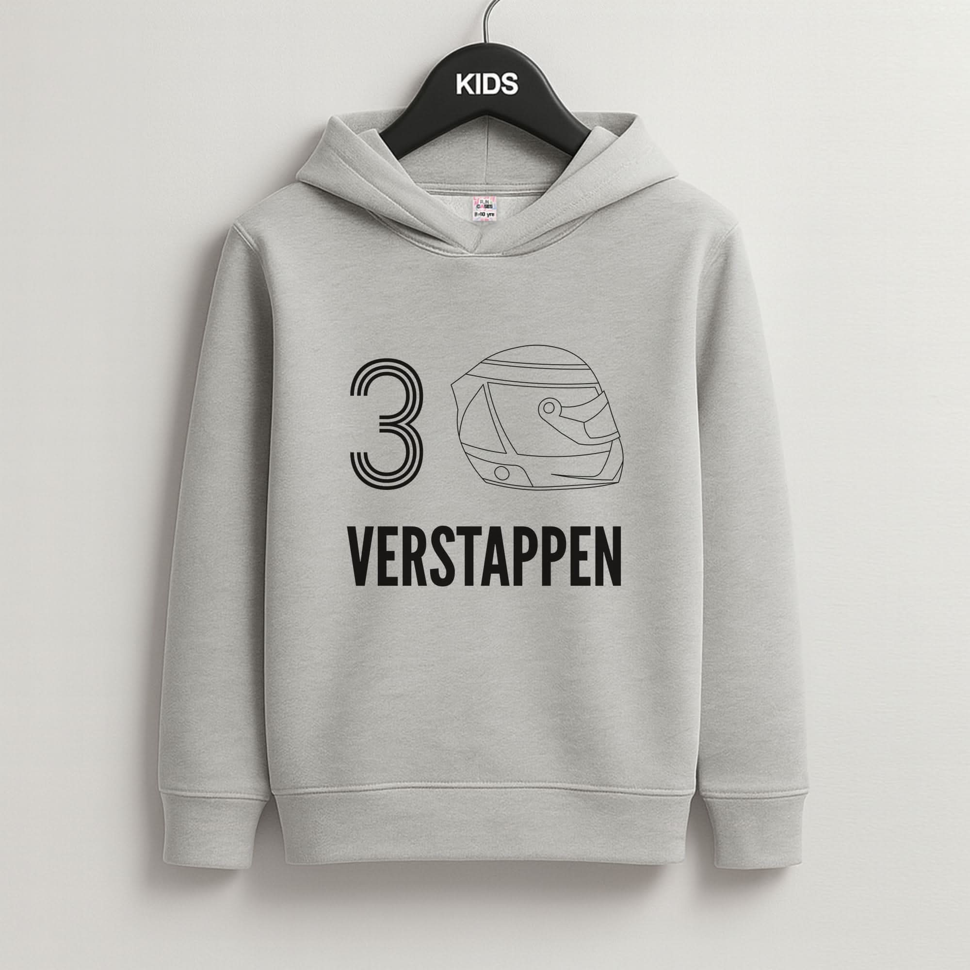Verstappen Helmet 2026 Grey Kids Hoodie