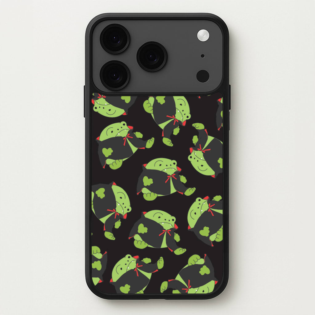 Vampire Frog Pattern - Halloween iPhone 17 Pro Case