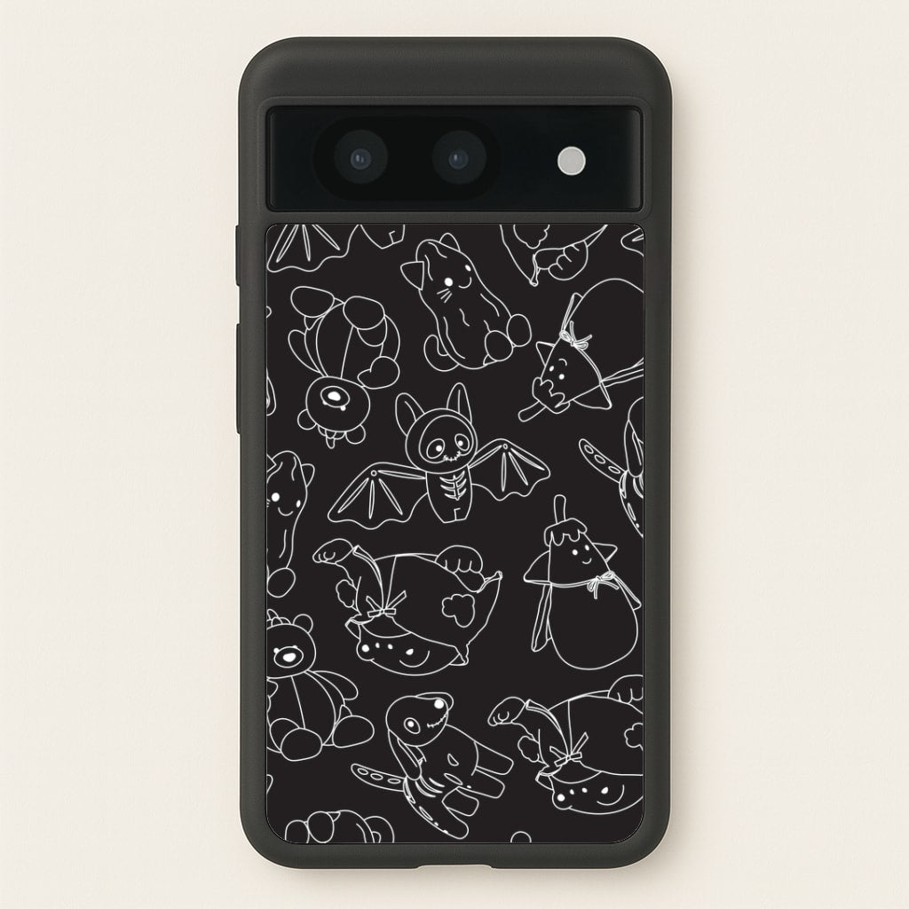 Halloween Plushies Pattern II - Halloween Google Pixel 8a Case
