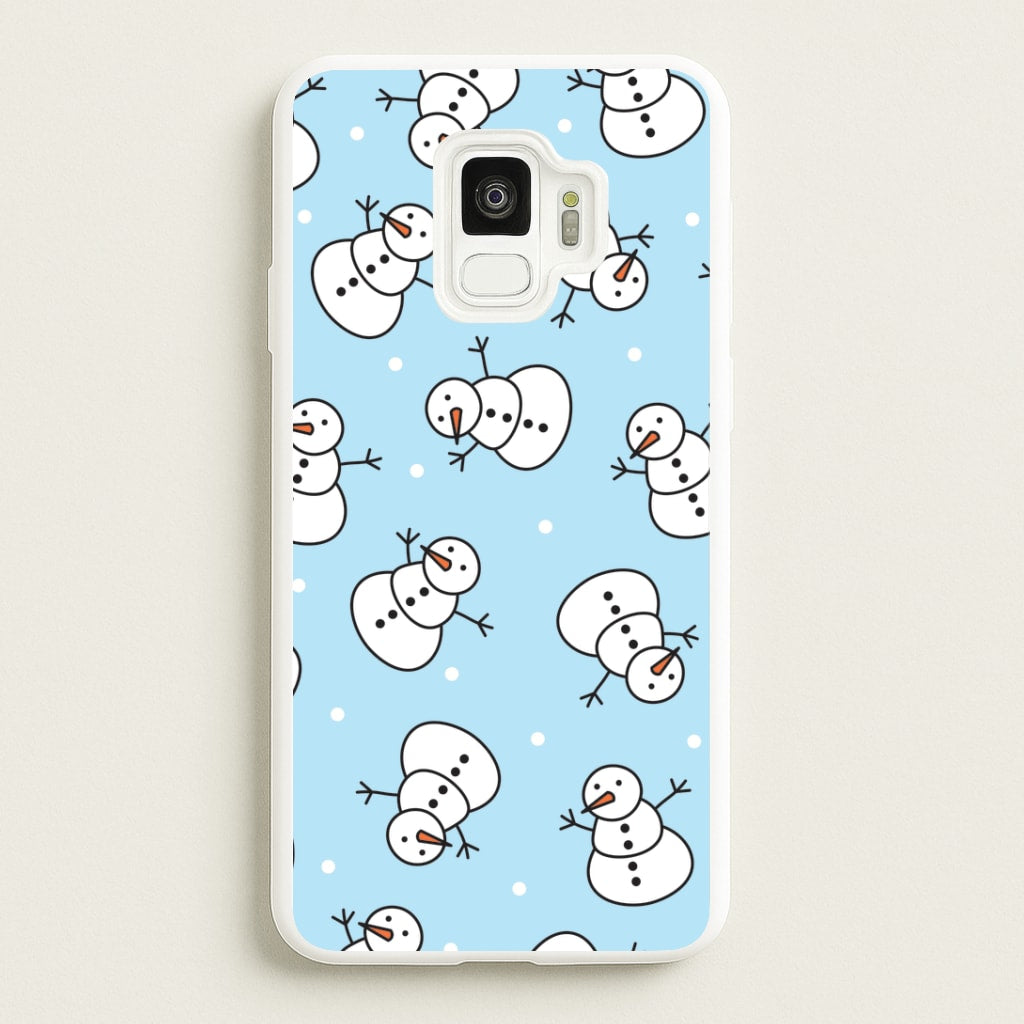 Cartoon Snowmen Pattern Galaxy S9 Case