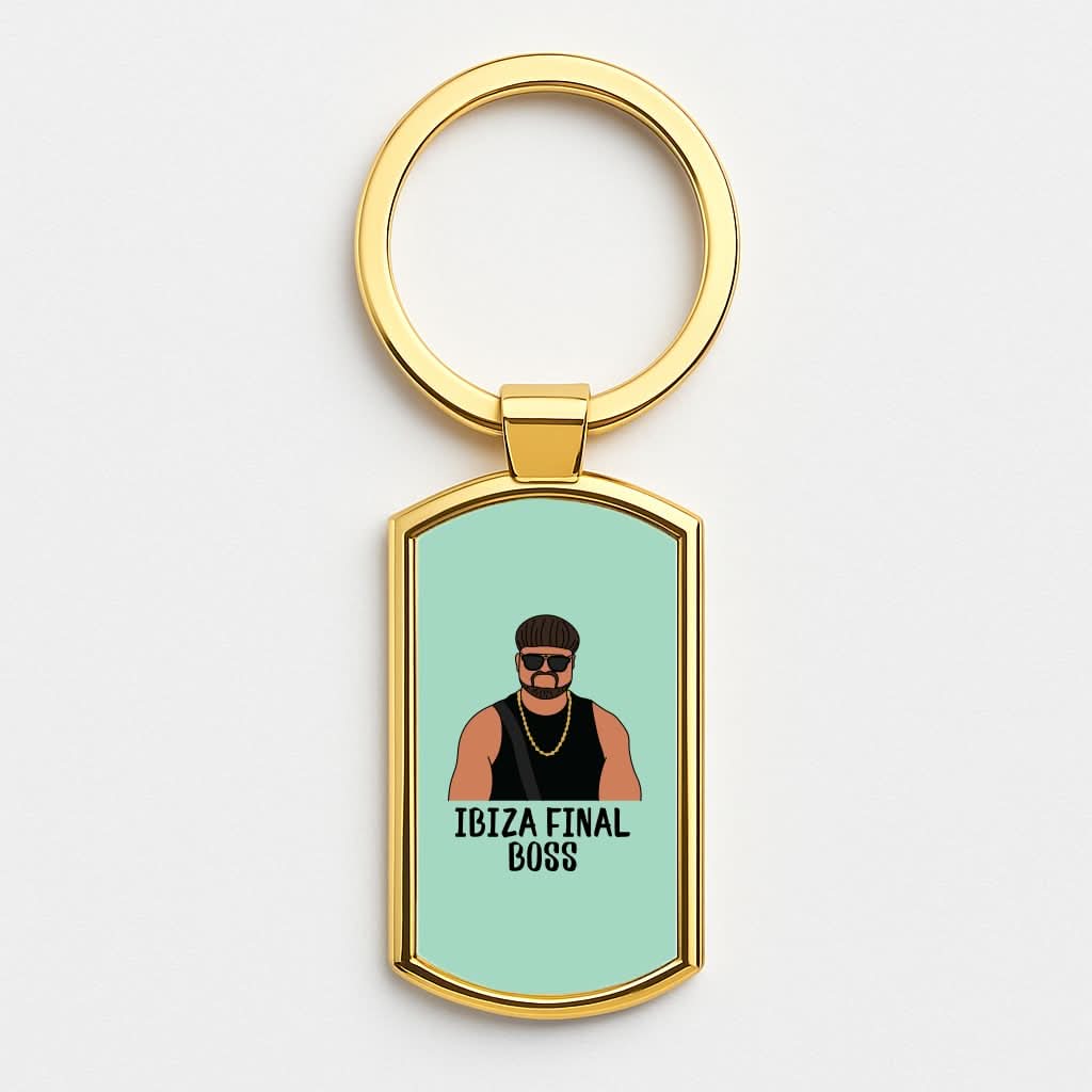 Ibiza Final Boss Gold Keyring