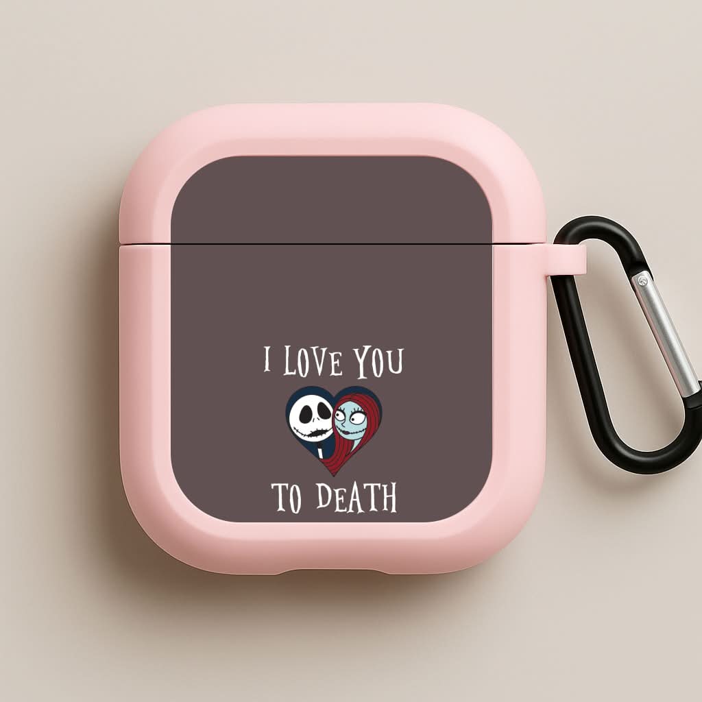 I Love You To Death Heart Pink AirPods Case