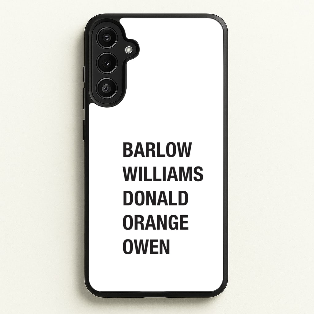 Take Band Members Names Galaxy A34 Case