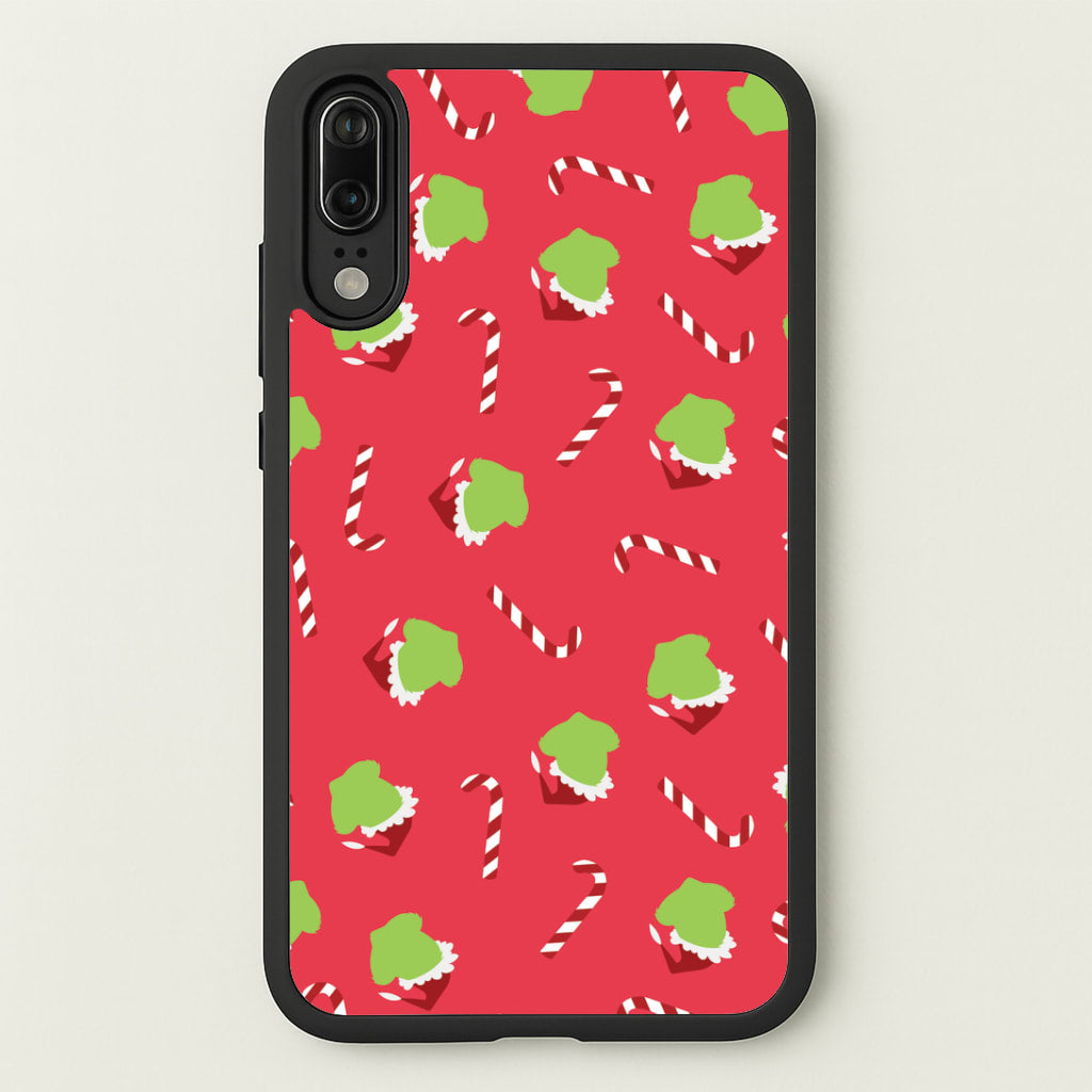 Green Creature And Candy Canes Pattern Huawei P20 Case