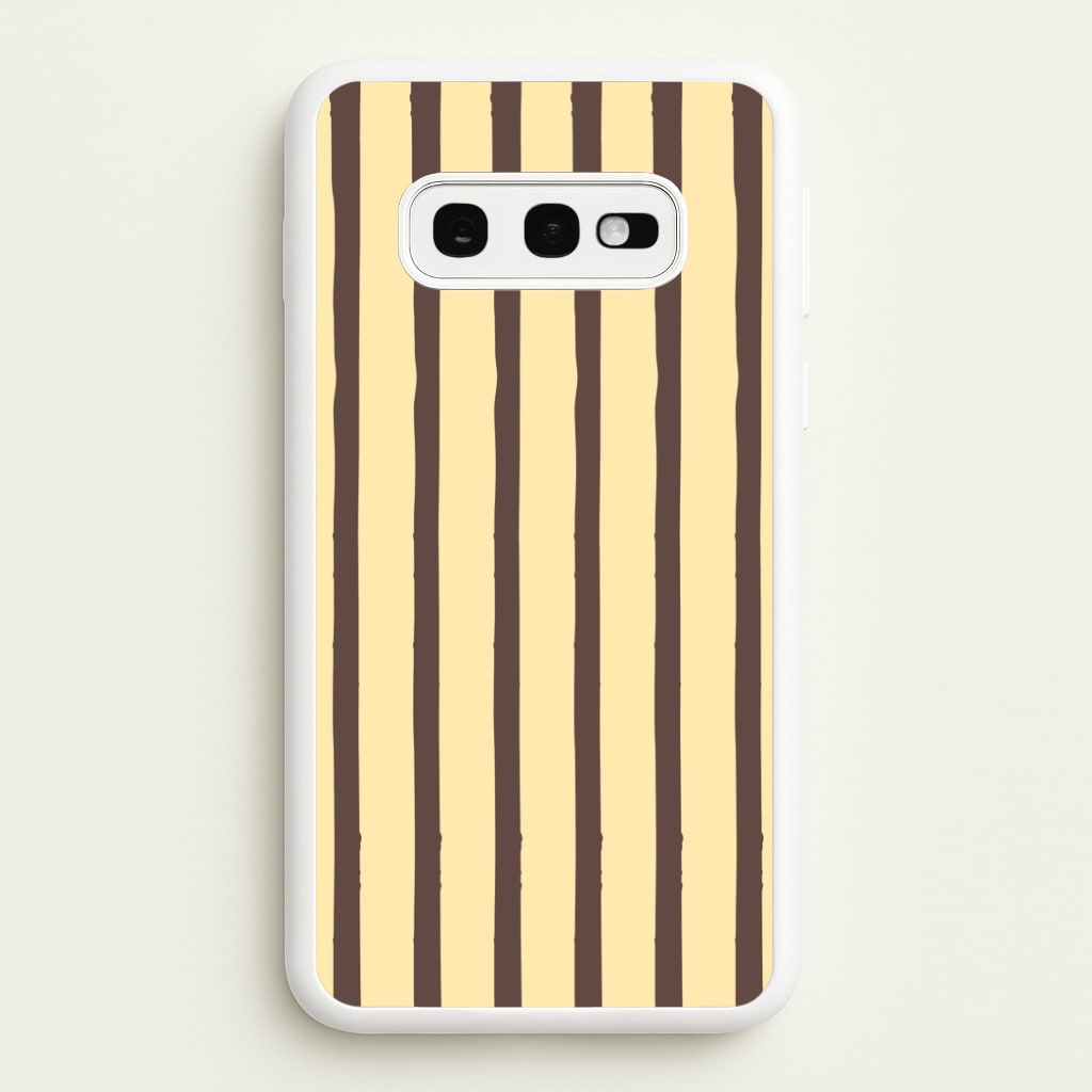 Vanilla & Chocolate Stripes Galaxy S10e Case