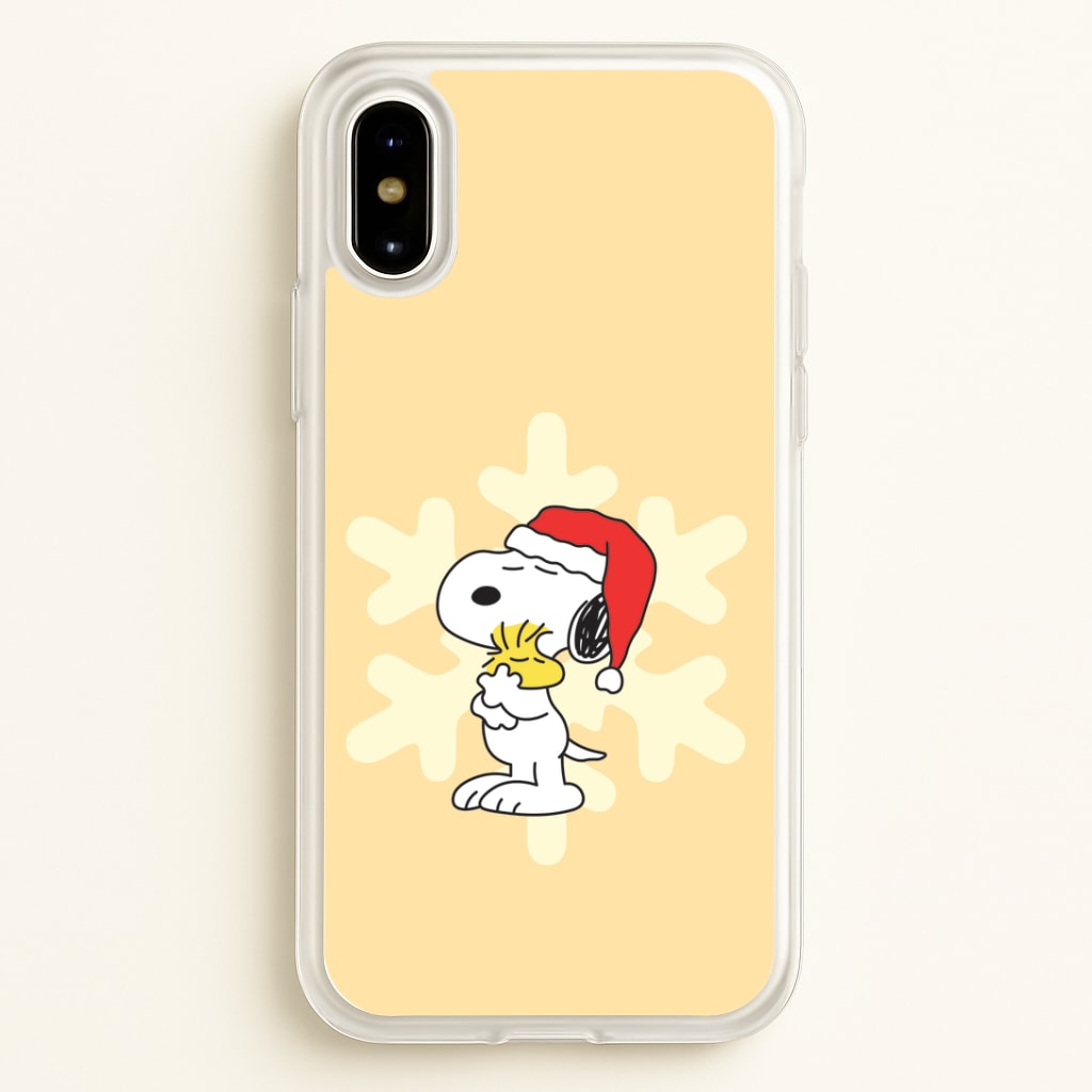 Christmas Cartoon Beagle And Bird iPhone X / XS Case
