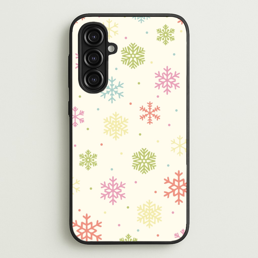 Pastel Snowflakes Pattern Galaxy A16 Case