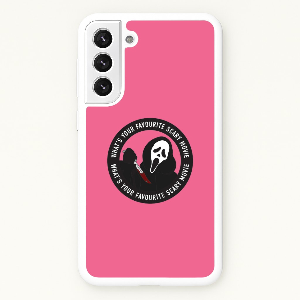 What's Your Favourite Scary Movie Badge Galaxy S21FE Case