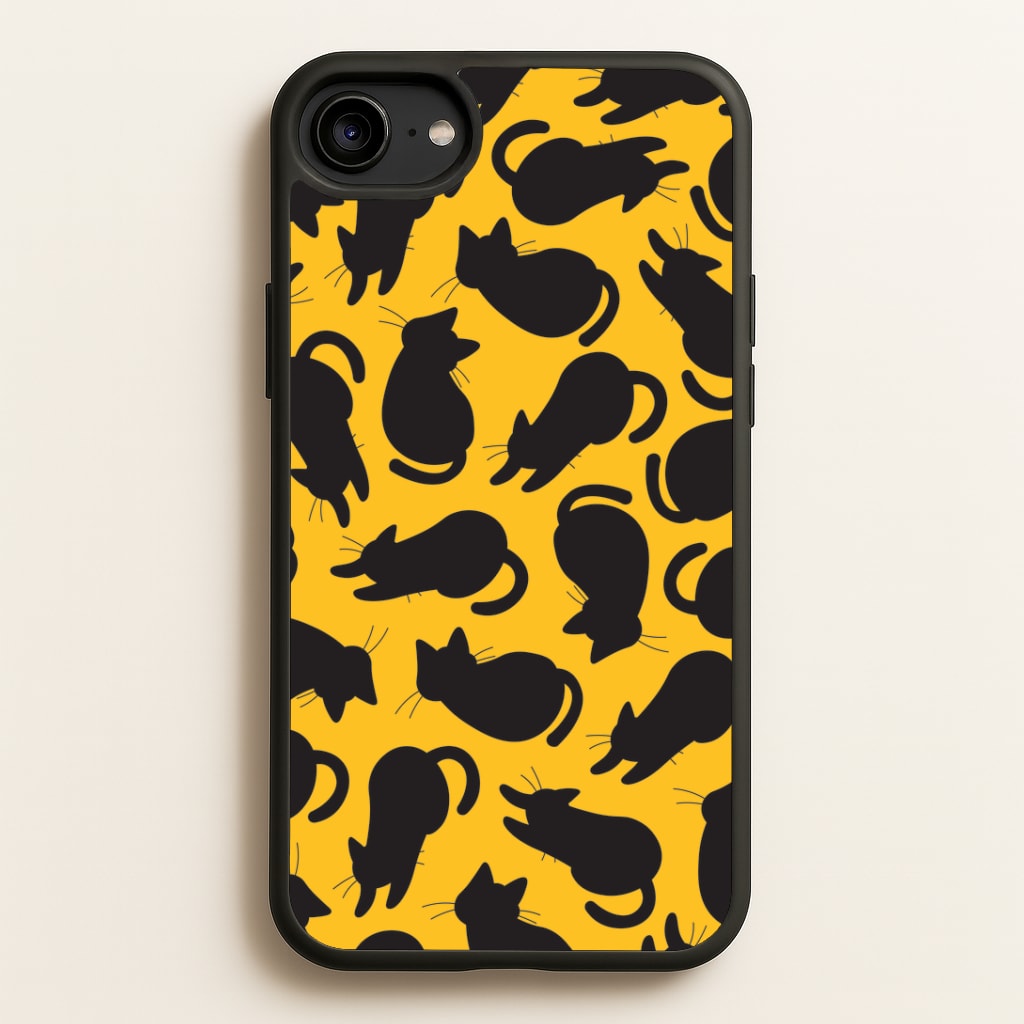 Black Cat Silhouettes Pattern iPhone 6 / 7 / 8 / SE Case