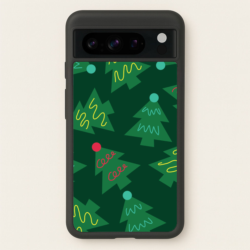 Abstract Christmas Trees Pattern Google Pixel 8 Pro Case