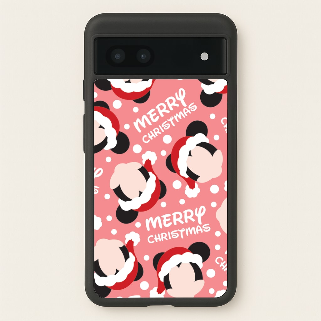 Merry Christmas Cartoon Mouse Pattern Google Pixel 7a Case