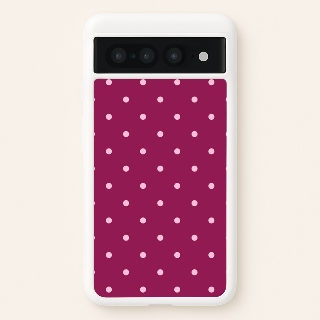 Raspberry Polka Dots Google Pixel 7 Pro Case
