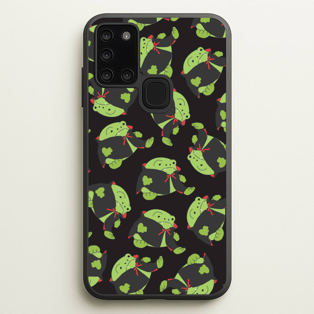 Vampire Frog Pattern - Halloween Galaxy A21s Case