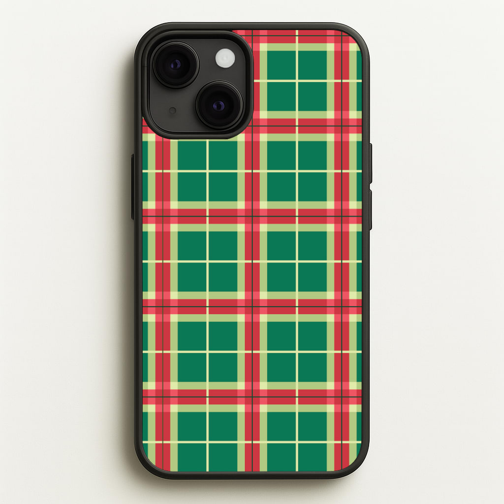 Red And Green Tartan II Christmas Pattern iPhone 13 Mini Case