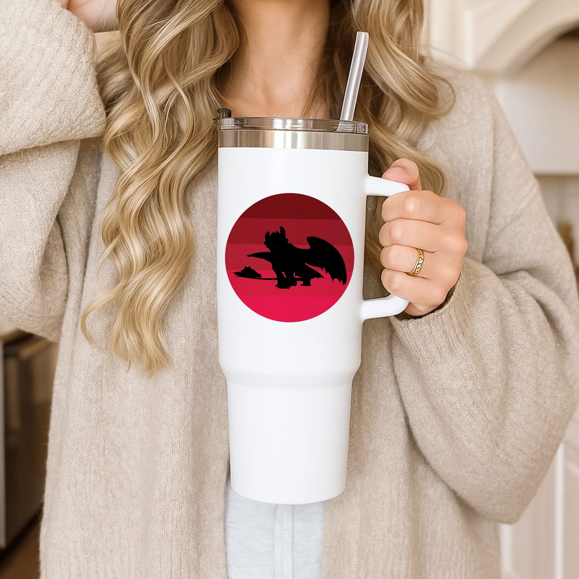 Red Sunset Dragon Tumbler