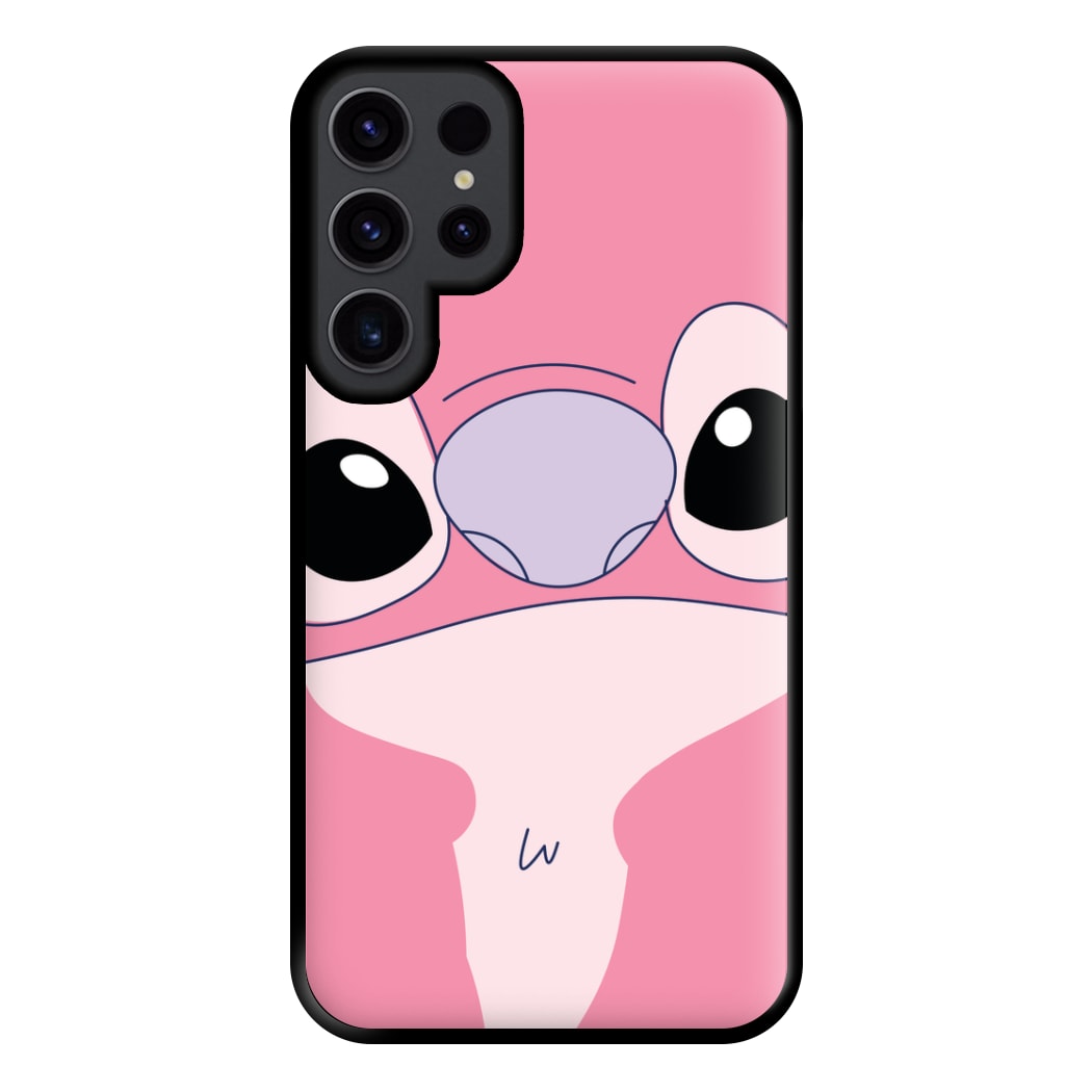 Cute Pink Alien Face Galaxy S23 Ultra Case