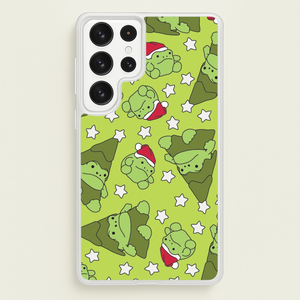 Christmas Frogs And Stars Plush Pattern Galaxy S22 Ultra Case