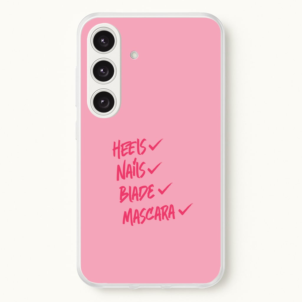 Heels, Nails, Blade, Mascara Galaxy S24 Plus Case