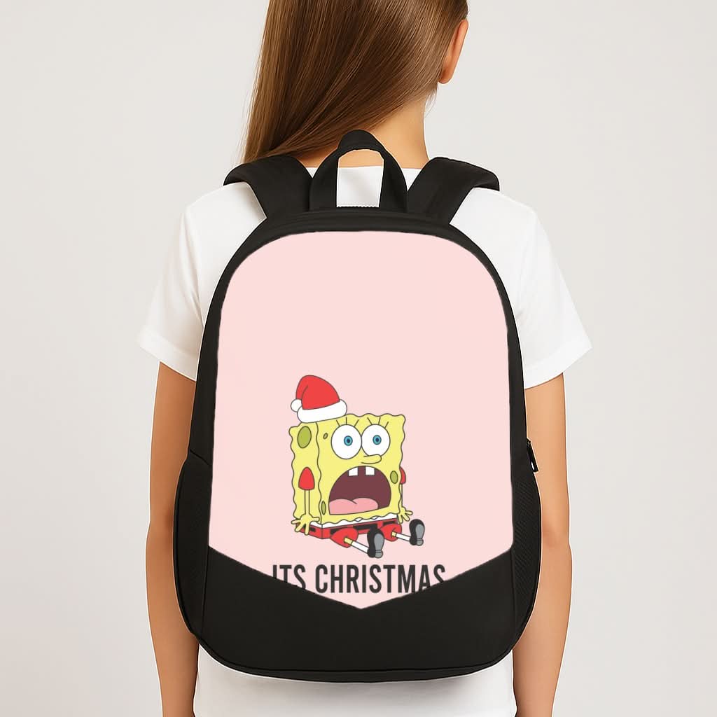 It's Christmas Cartoon Sponge School Bag
