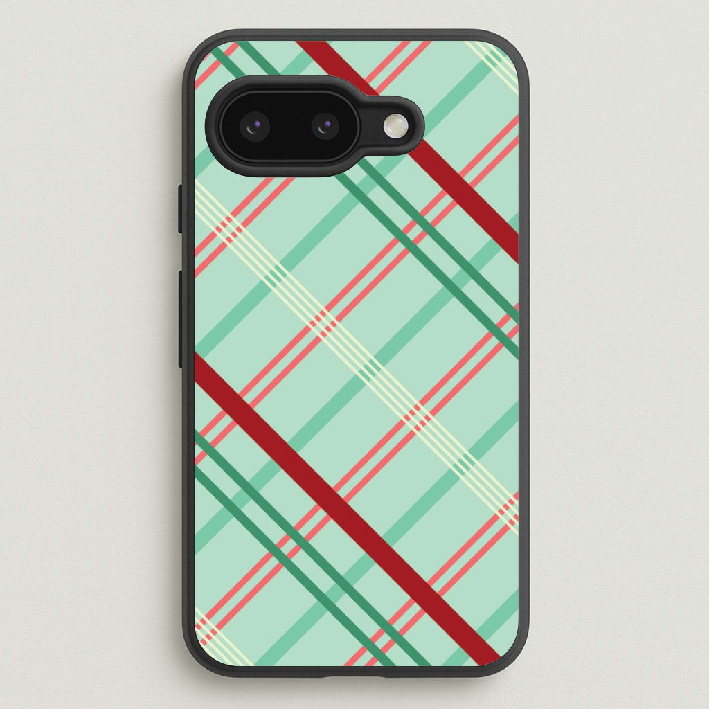 Pastel Tartan Christmas Pattern Google Pixel 9a Case