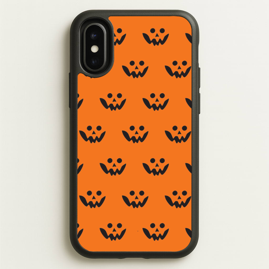 Carved Pumpkin Face Pattern iPhone X / XS Case