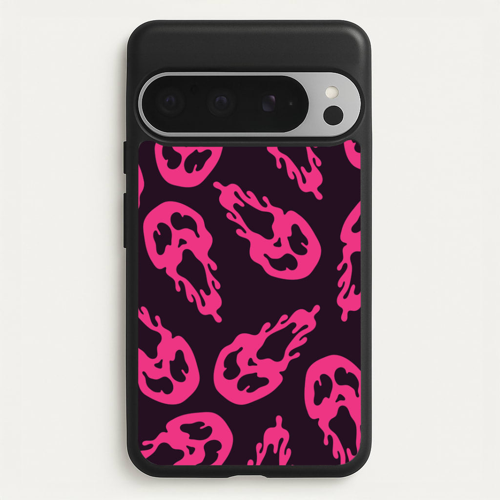 Trippy Ghost Face Pattern Google Pixel 9 Pro XL Case