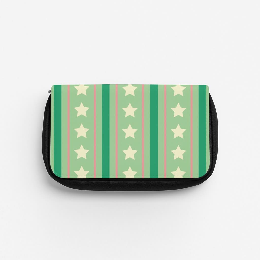 Stars And Stripes Christmas Pattern Pencil Case