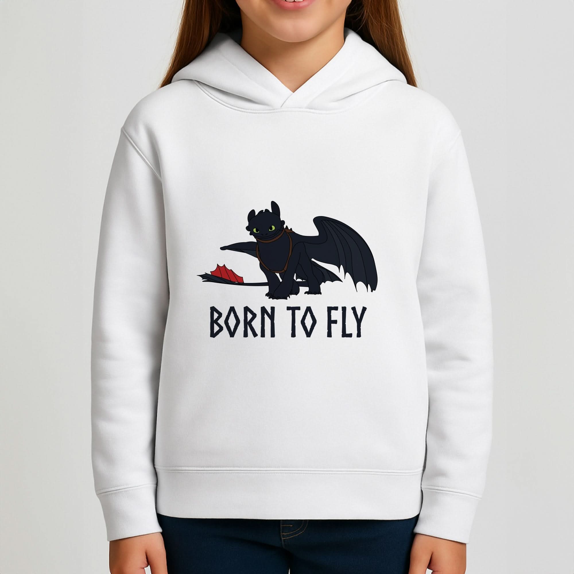 Dragon Born To Fly Girls Hoodie