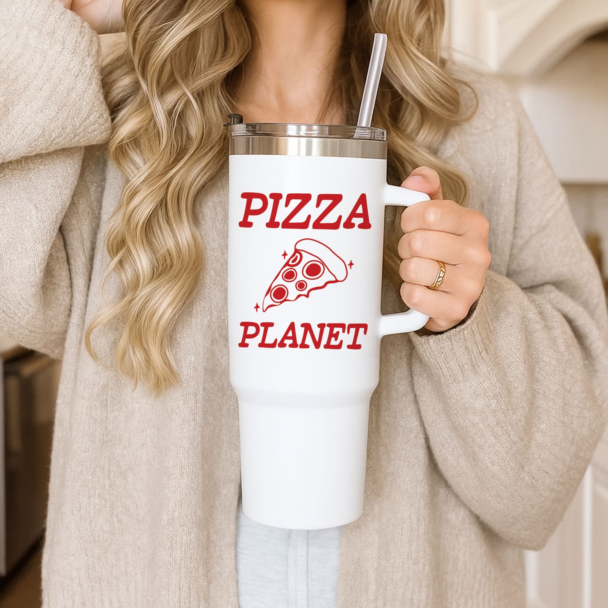 Retro Pizza Planet Tumbler