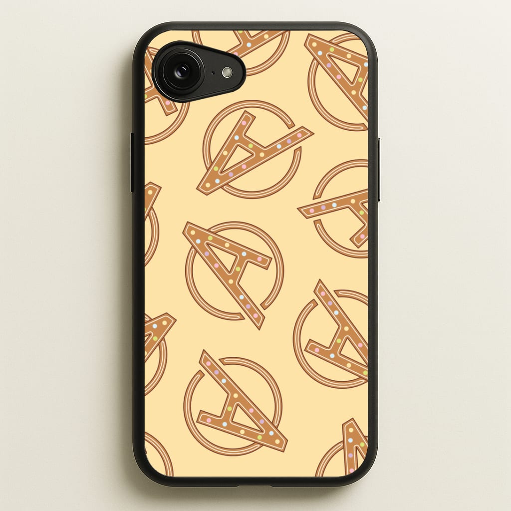 Superhero Team Gingerbread Pattern iPhone 16e Case