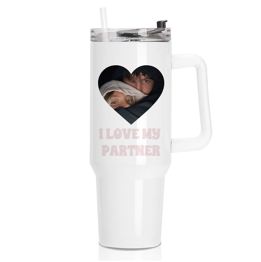 I Love My Partner - Personalised Couples Tumbler