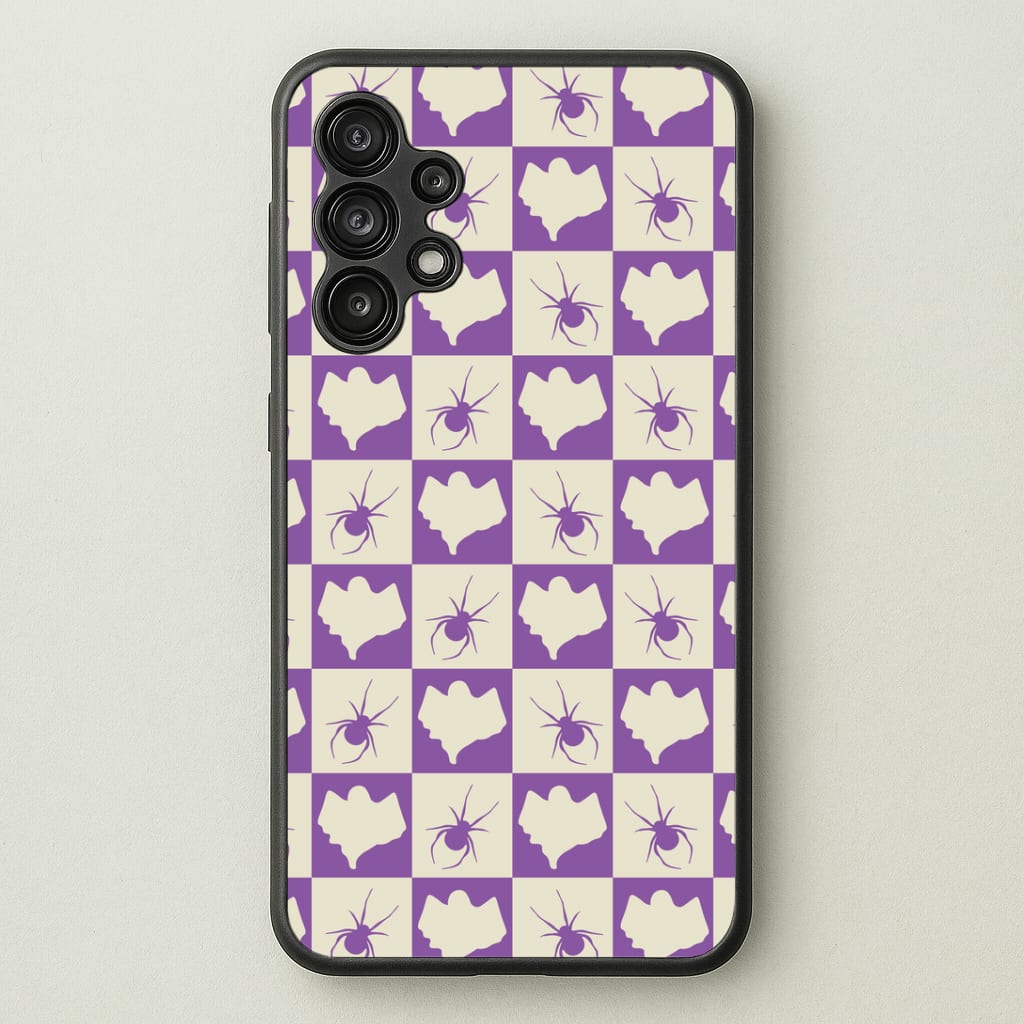 Spiders And Ghosts Checkered Pattern I Galaxy A13 Case