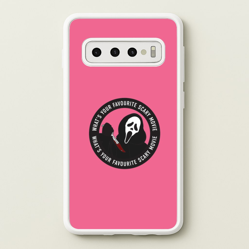 What's Your Favourite Scary Movie Badge Galaxy S10 Plus Case