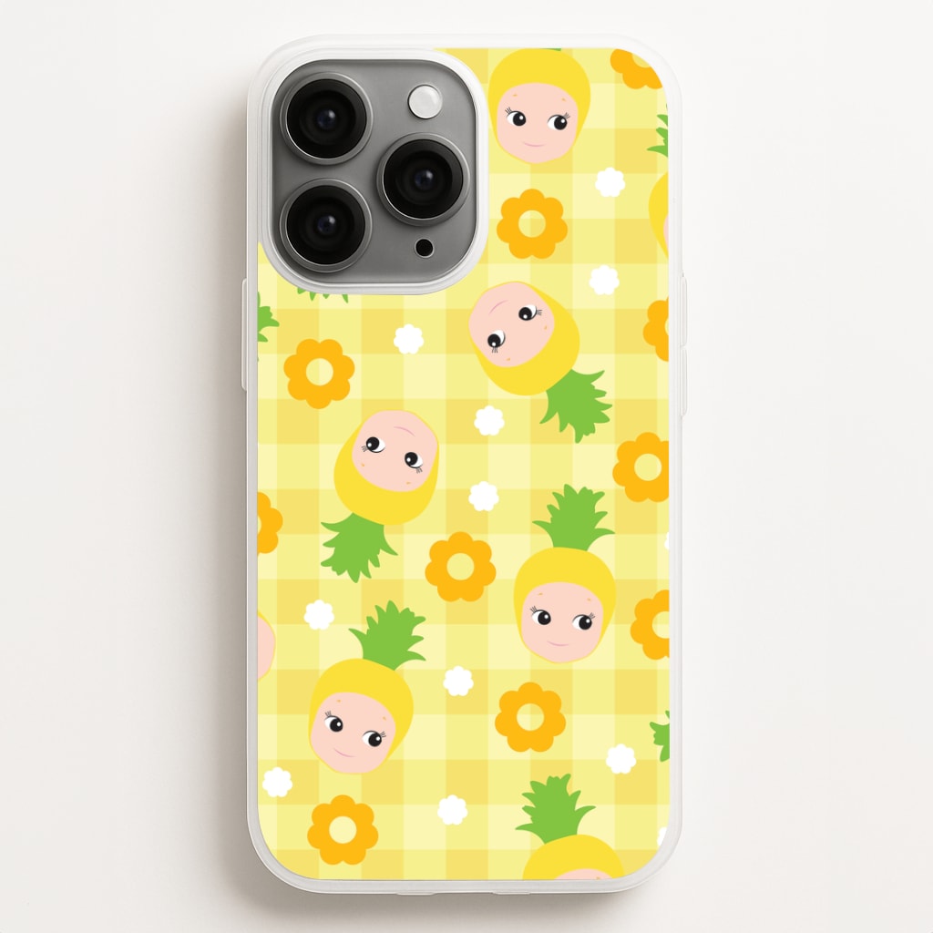 Pineapple Angel Pattern iPhone 16 Pro Case