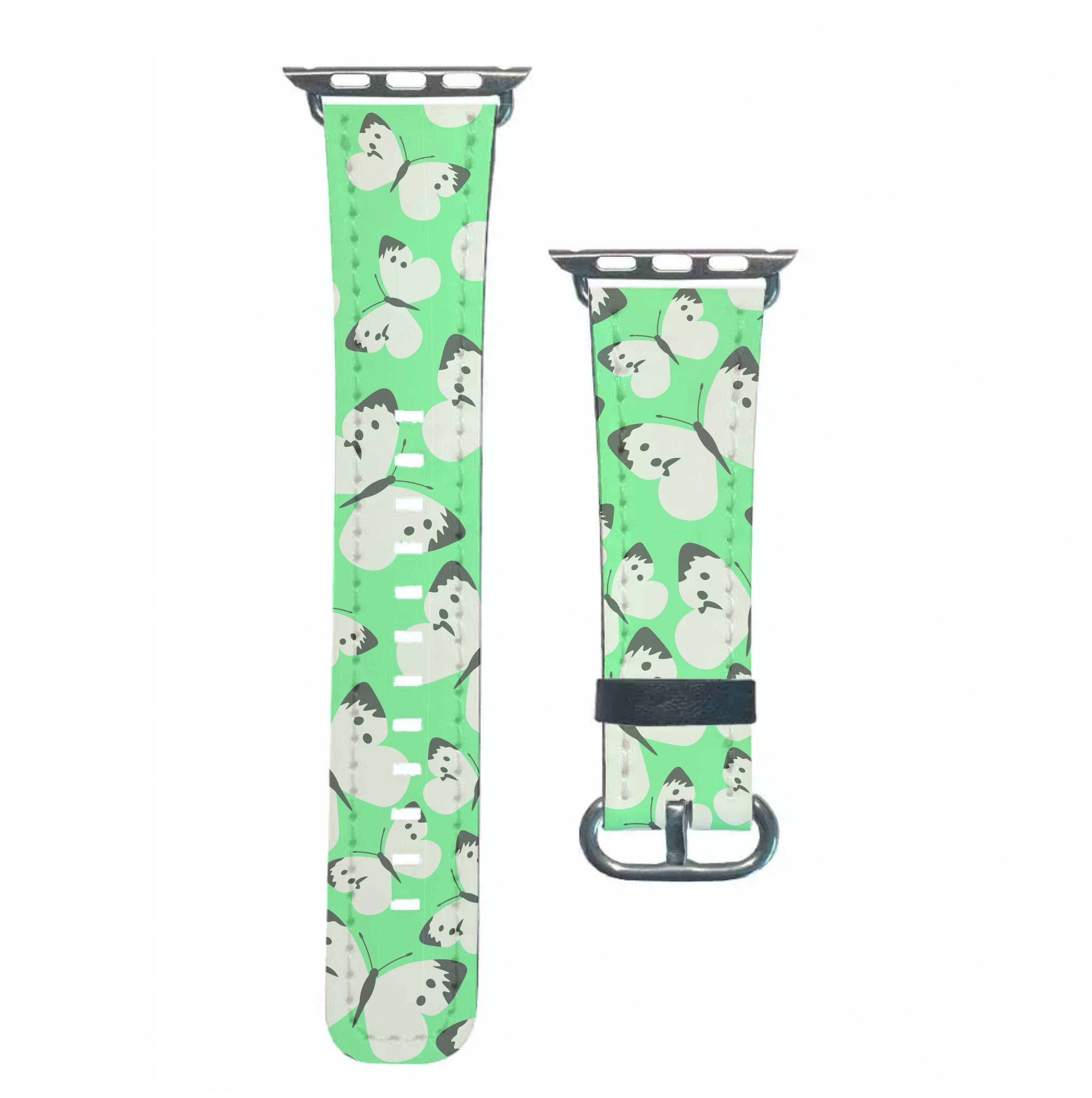 White Butterfly - Butterfly Patterns Apple Watch Strap