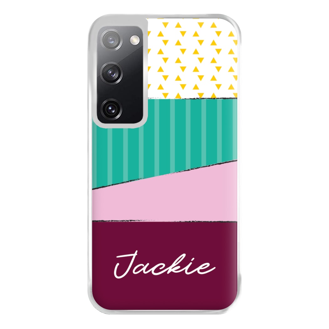 Geometric Patterns Personalised Name Galaxy S20 Case