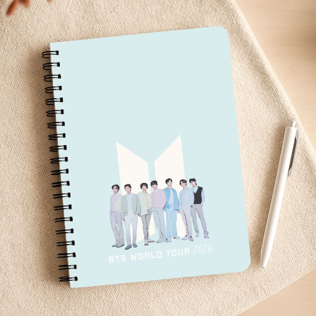 K-Pop Band Tour Pastel Blue Notepad