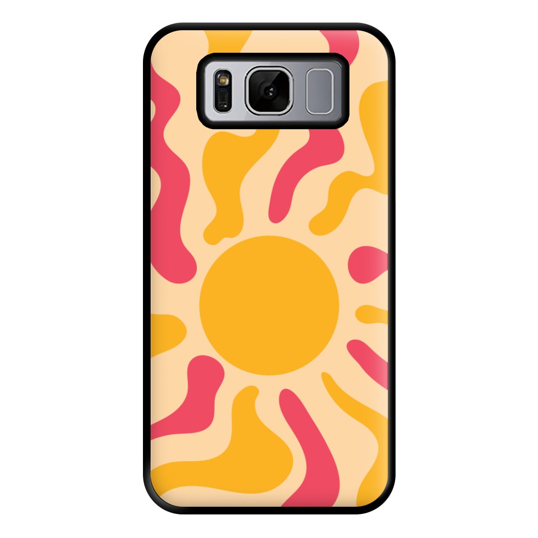 Yellow And Pink Abstract Sun Galaxy S8 Case