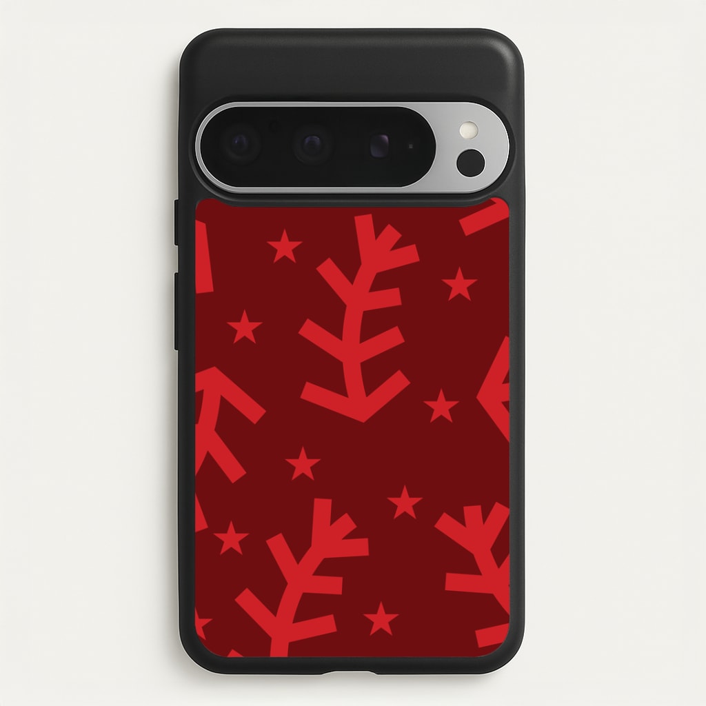 Abstract Ferns And Snowflakes Pattern Google Pixel 9 Pro XL Case