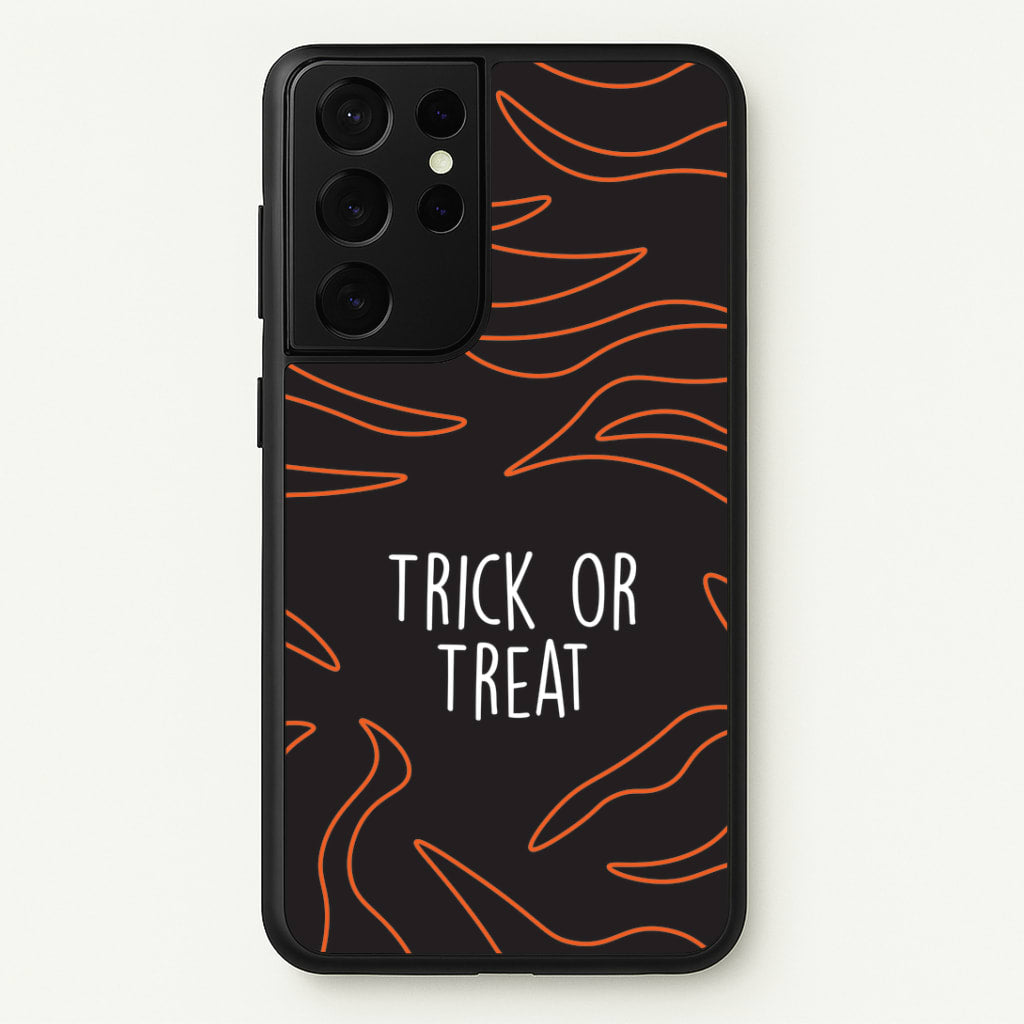 Zebra Print Trick Or Treat Galaxy S21 Ultra Case