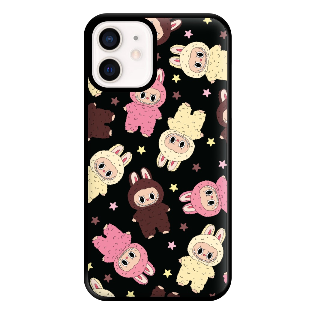 Cute Monsters And Stars Pattern iPhone 12 Mini Case