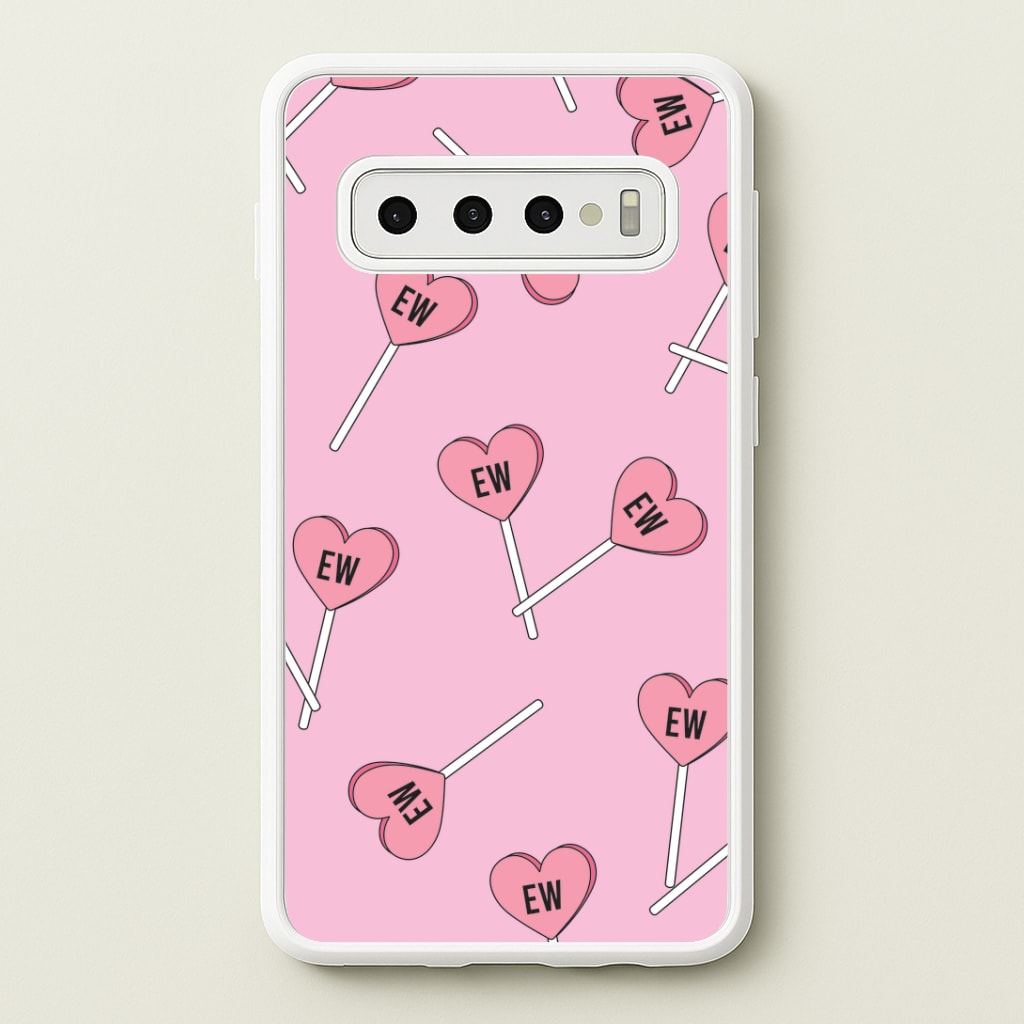 Ew Love Heart Lolipops Pattern Galaxy S10 Plus Case