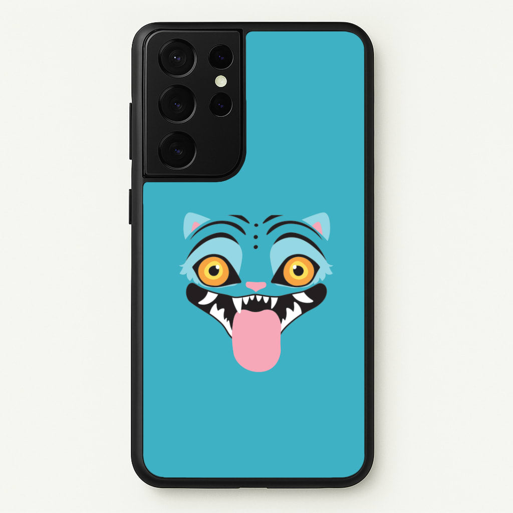 Demon Cat Face Galaxy S21 Ultra Case