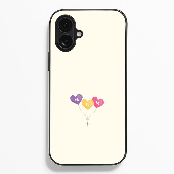 Mum Watercolour Balloons iPhone 16 Plus Case